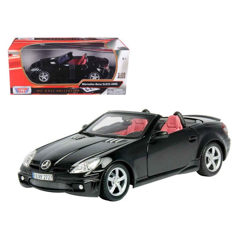 2005 Mercedes SLK55 AMG Black 1/18 Diecast Model Car by Motormax