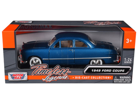 1949 Ford Coupe Burgundy 1/24 Diecast Model Car by Motormax - view 3