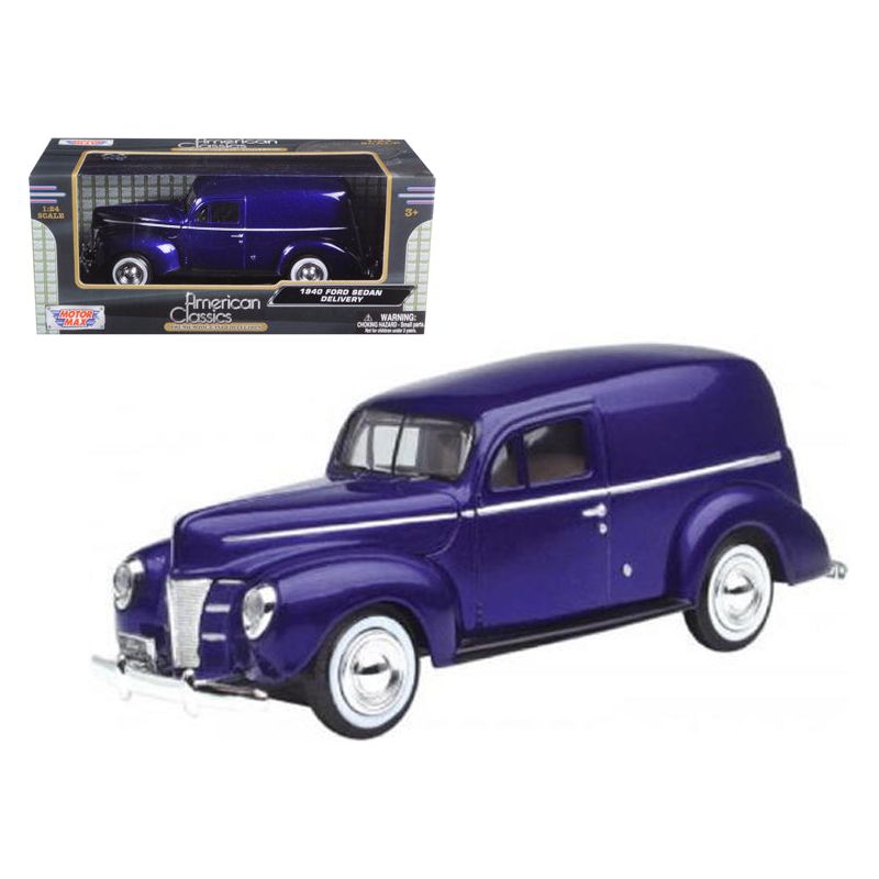 1940 Ford Sedan Delivery Purple Metallic 1/24 Diecast Model Car by Motormax