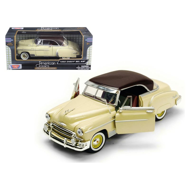 1950 Chevrolet Bel Air Cream 1/24 Diecast Model Car by Motormax