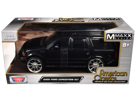 2000 Ford Expedition XLT Black Metallic "Maxx Design" "American Classics" Series 1/24 Diecast Model Car by Motormax