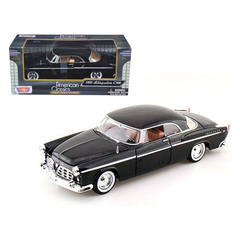 1955 Chrysler C300 Black 1/24 Diecast Model Car by Motormax