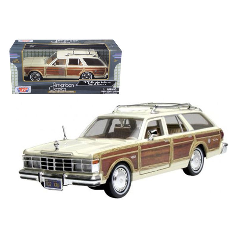 1979 Chrysler Lebaron Town & Country Cream 1/24 Diecast Model Car by Motormax