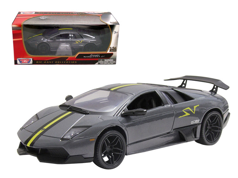 Lamborghini Murcielago LP 670 4 SV Grey Diecast Model Car 1/24 by Motormax