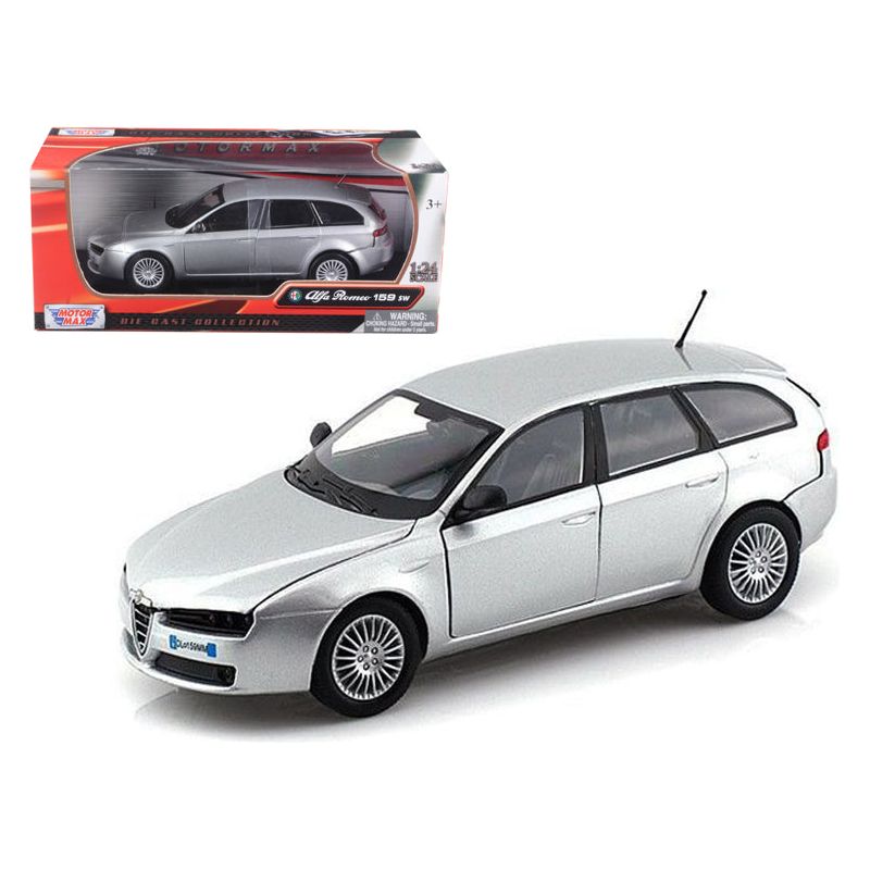 Alfa Romeo 159 SW Silver 1/24 Diecast Car Model by Motormax