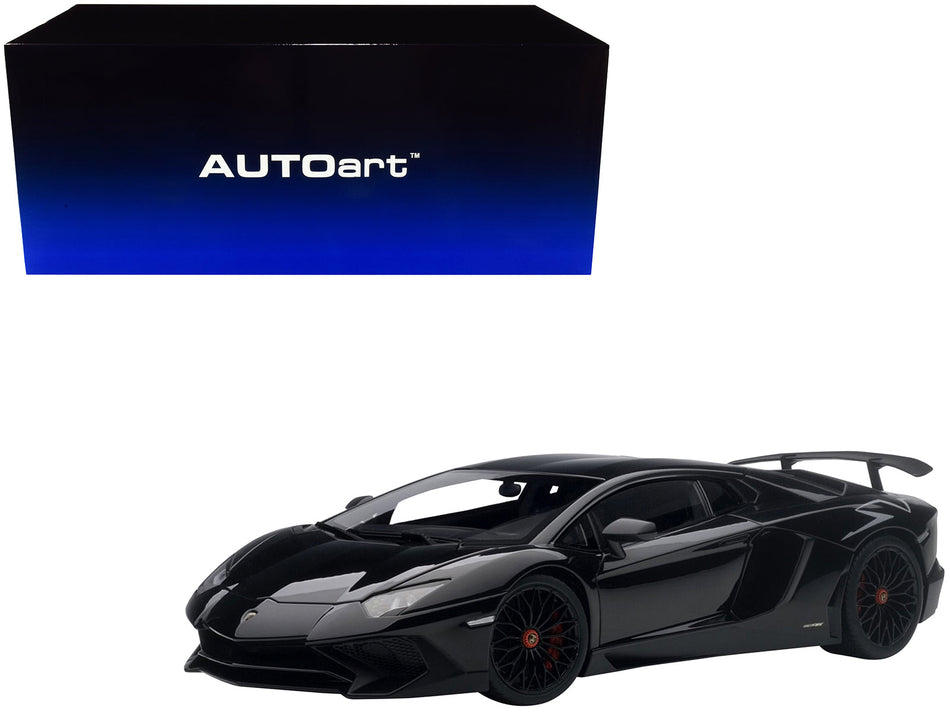 Lamborghini Aventador LP750-4 SV Nero Aldebaran/ Gloss Black 1/18 Model Car  by Autoart