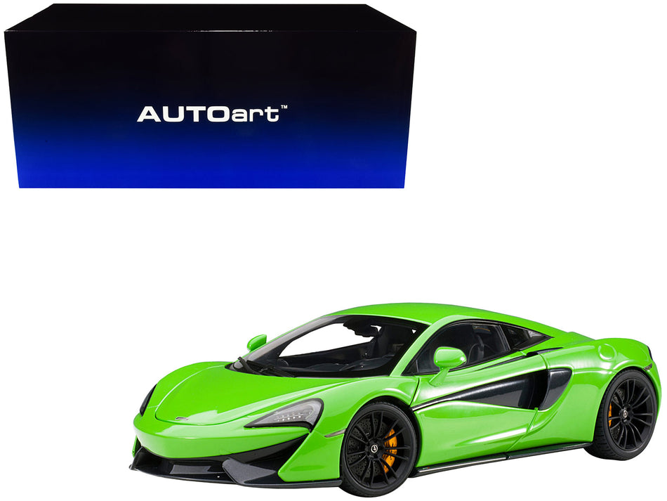 Mclaren 570S Mantis Green with Black Wheels 1/18 Model Car by Autoart