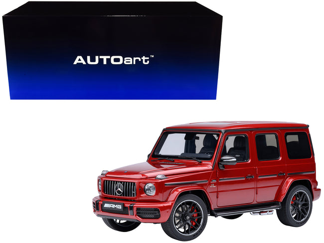 2019 Mercedes-Benz AMG G63 Cardinal Red Metallic 1/18 Model Car by Autoart