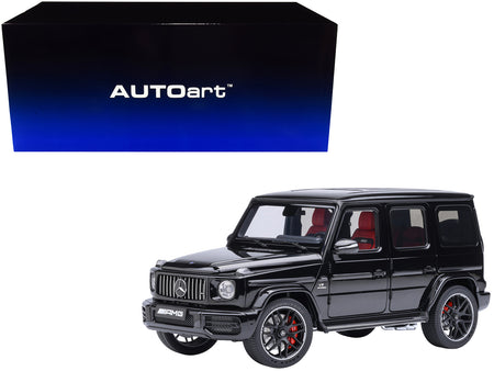 2019 Mercedes-Benz AMG G63 Black with Red Interior 1/18 Model Car by Autoart