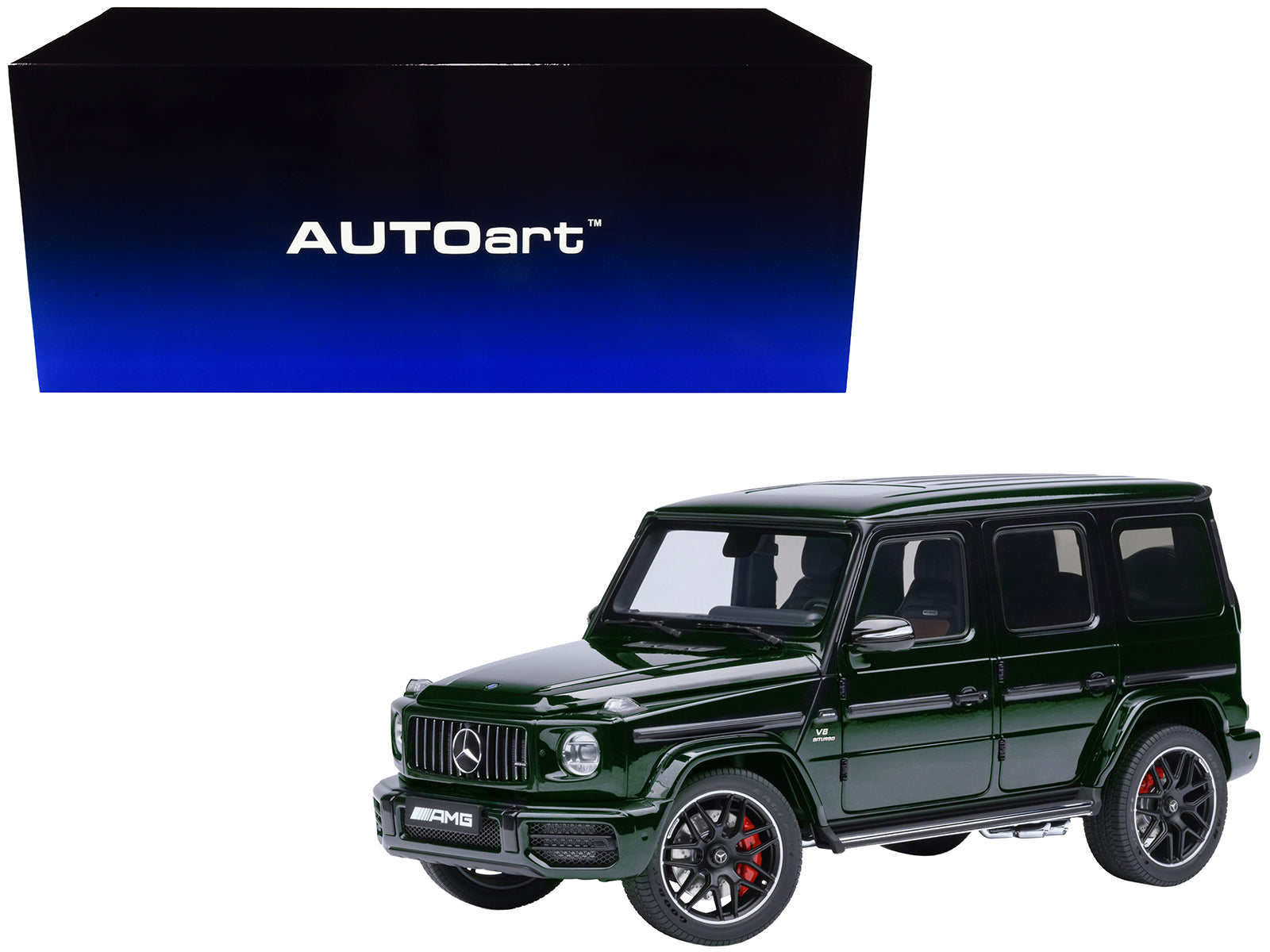 2019 Mercedes-Benz AMG G63 Emerald Green Metallic 1/18 Model Car by Autoart