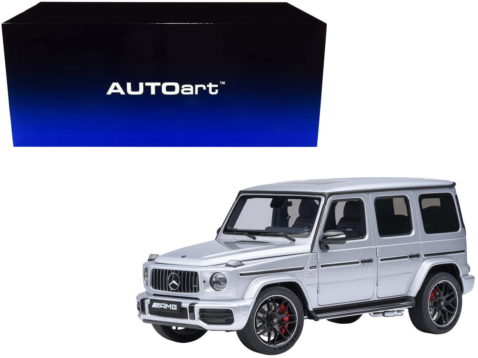 2019 Mercedes-Benz AMG G63 Iridium Silver Metallic 1/18 Model Car by Autoart