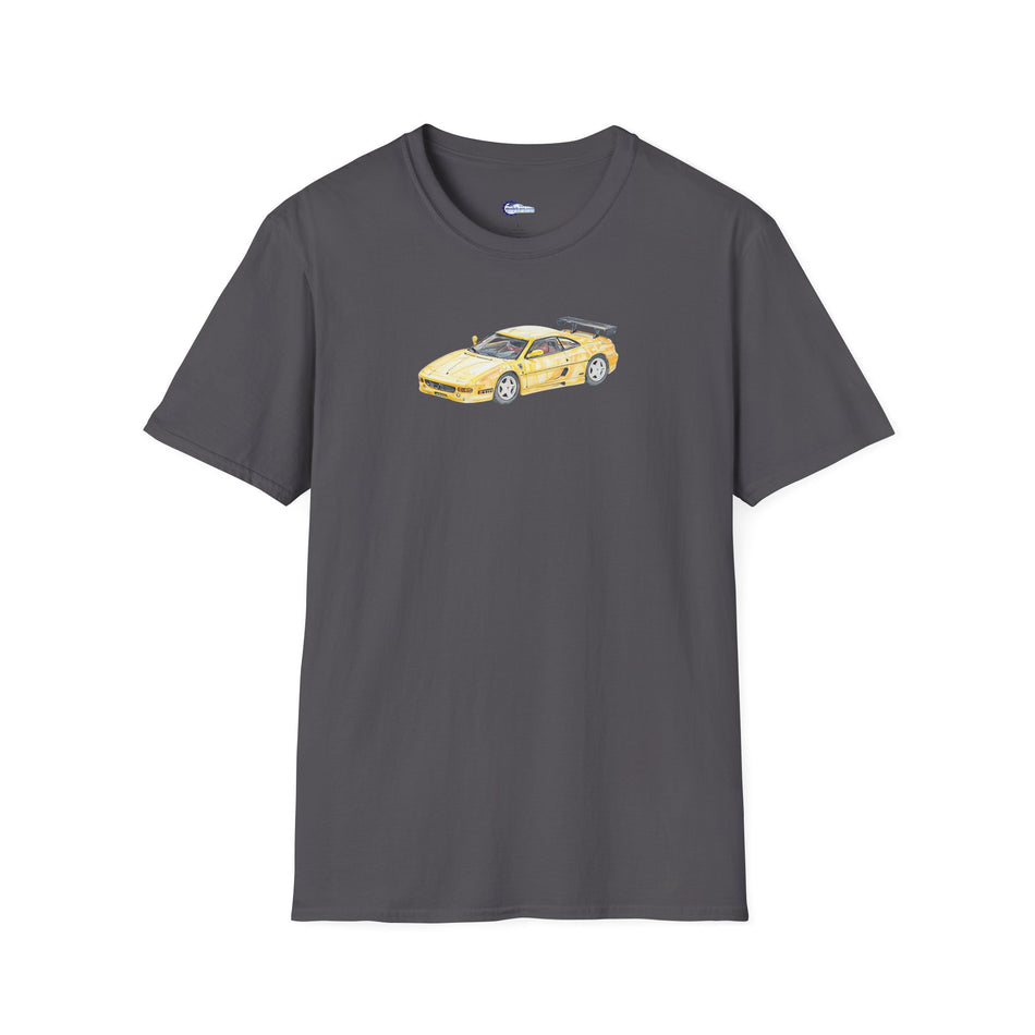 Sketch-Art Ferrari F355 Supercar Tee, Unisex Graphic Shirt, Car Enthusiast Gift,