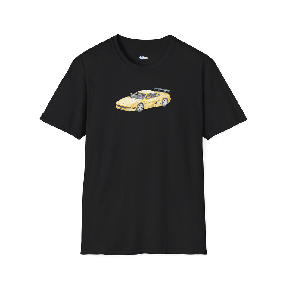 Sketch-Art Ferrari F355 Supercar Tee, Unisex Graphic Shirt, Car Enthusiast Gift,