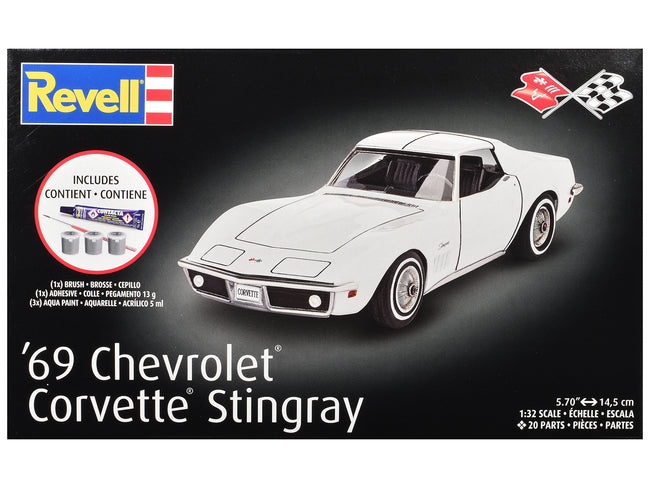 Level 3 Model Kit 1969 Chevrolet Corvette Stingray All-Included Kit 1/32 Scale Model by Revell