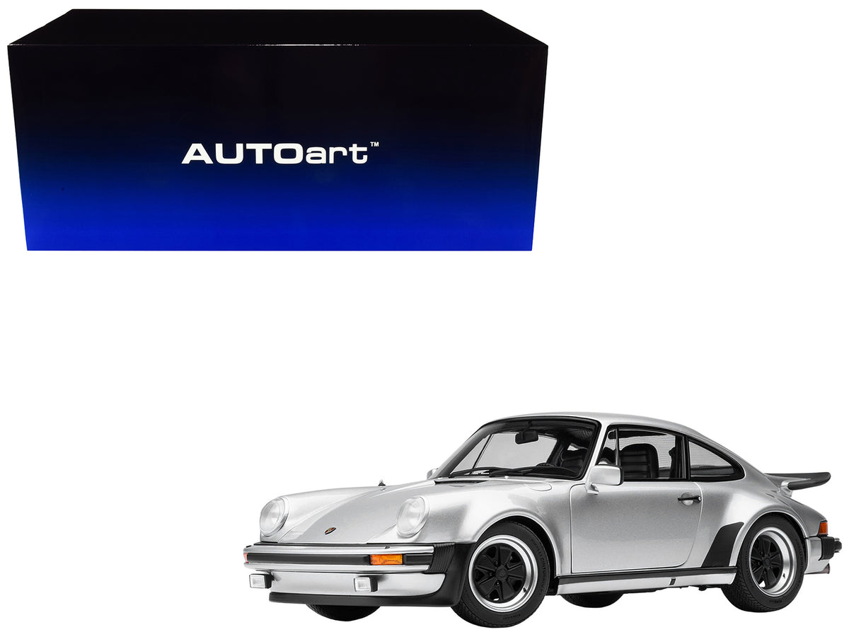 Porsche 911 Turbo 3.0 (930) Silver Metallic 1/18 Model Car by Autoart