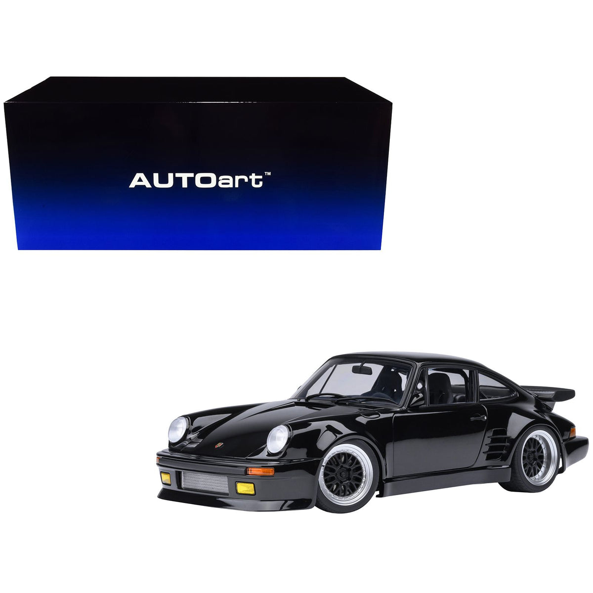 Porsche 911 (930) Turbo "Blackbird" Black "Wangan Midnight - Comic #1 Version" Manga 1/18 Model Car by Autoart