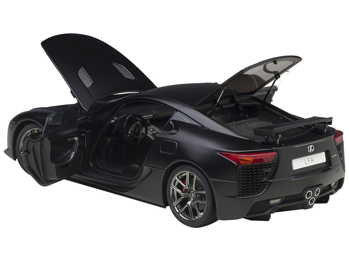 Lexus LFA Matt Black 1/18 Model Car by Autoart - view 2