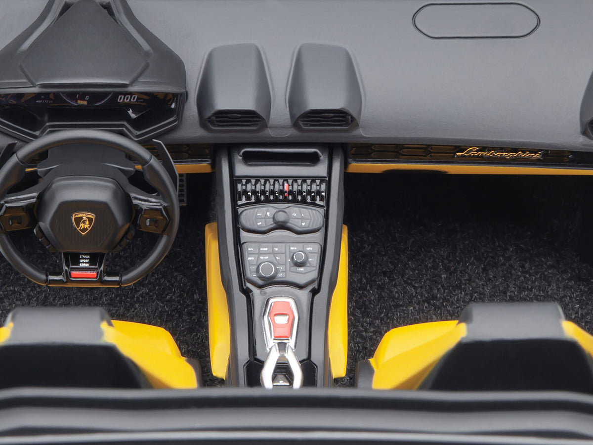 Lamborghini Huracan GT "LB-Silhouette Works" Yellow Metallic with Black Top 1/18 Model Car by Autoart - view 4
