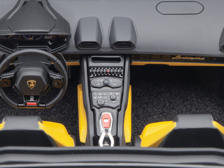 Lamborghini Huracan GT "LB-Silhouette Works" Yellow Metallic with Black Top 1/18 Model Car by Autoart - view 4
