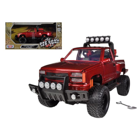 1992 GMC Sierra GT Pickup Truck Off Road Red 1/24 Diecast Model by Motormax