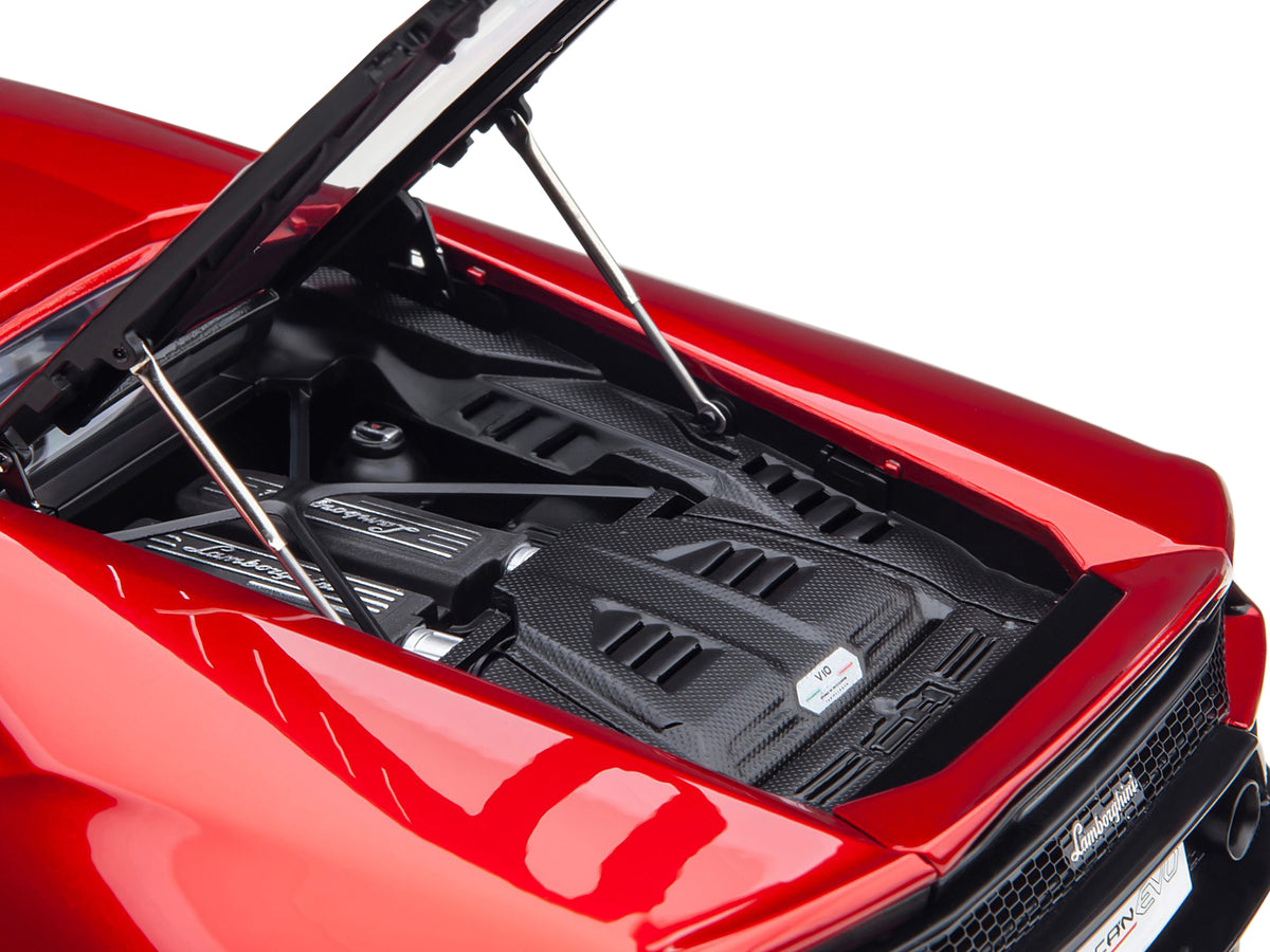 Lamborghini Huracan EVO Rosso Bia Red Metallic 1/18 Model Car by Autoart - view 4