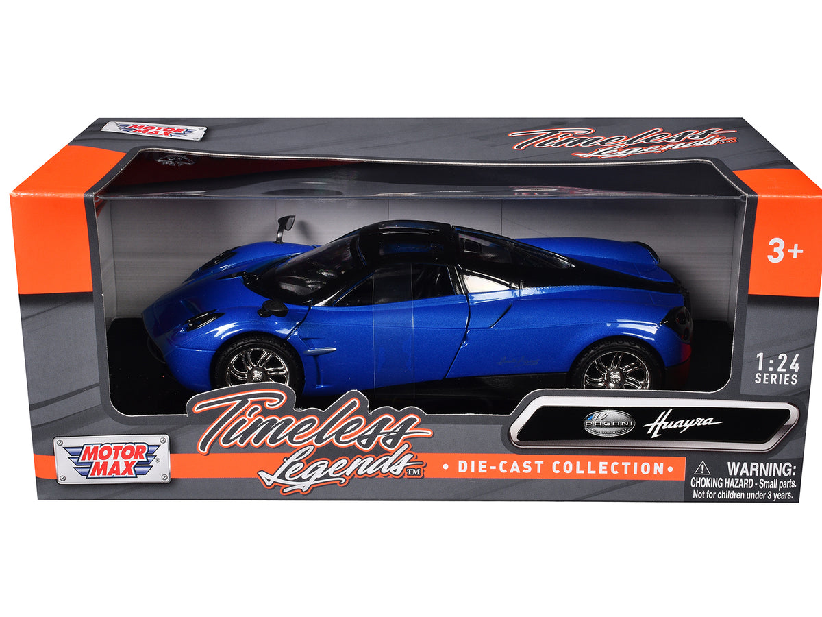 Pagani Huayra Bright Red with Chrome Wheels 1/24 Diecast Model Car by Motormax - view 3