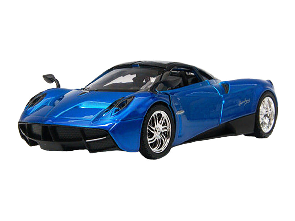 Pagani Huayra Bright Red with Chrome Wheels 1/24 Diecast Model Car by Motormax - view 2
