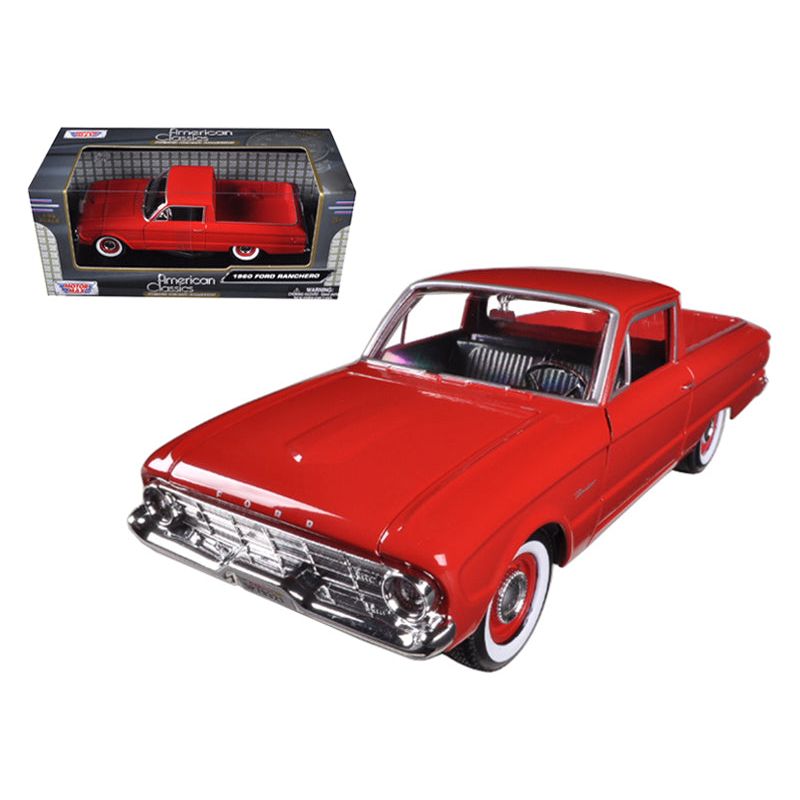 1960 Ford Falcon Ranchero Pickup Red 1/24 Diecast Model Car by Motormax