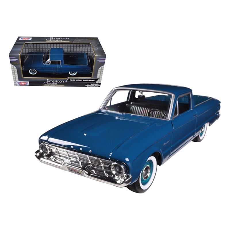 1960 Ford Falcon Ranchero Pickup Blue 1/24 Diecast Model Car by Motormax