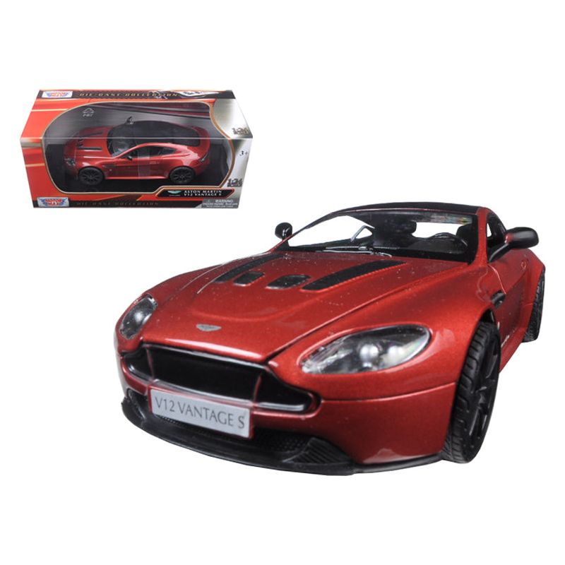 Aston Martin Vantage S V12 Red 1/24 Diecast Model Car by Motormax