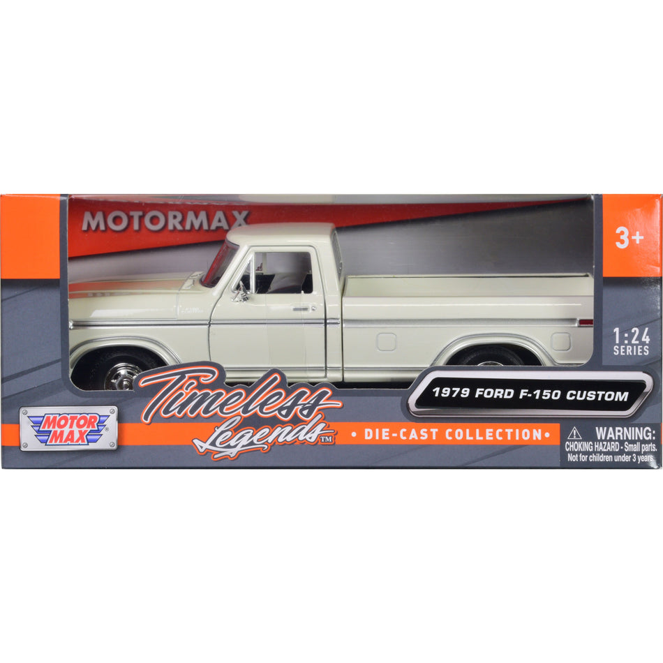 1979 Ford F-150 Pickup Truck White 1/24 Diecast Model Car by Motormax