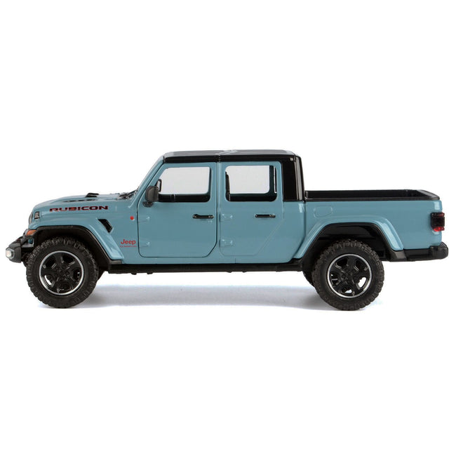 2021 Jeep Gladiator Rubicon (Closed Top) Pickup Truck Blue with Black Top 1/27 Diecast Model Car by Motormax