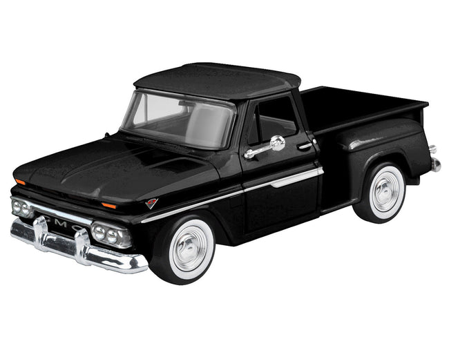 1966 GMC C1000 Fenderside Pickup Truck Black "Timeless Legends" Series 1/24 Diecast Model Car by Motormax