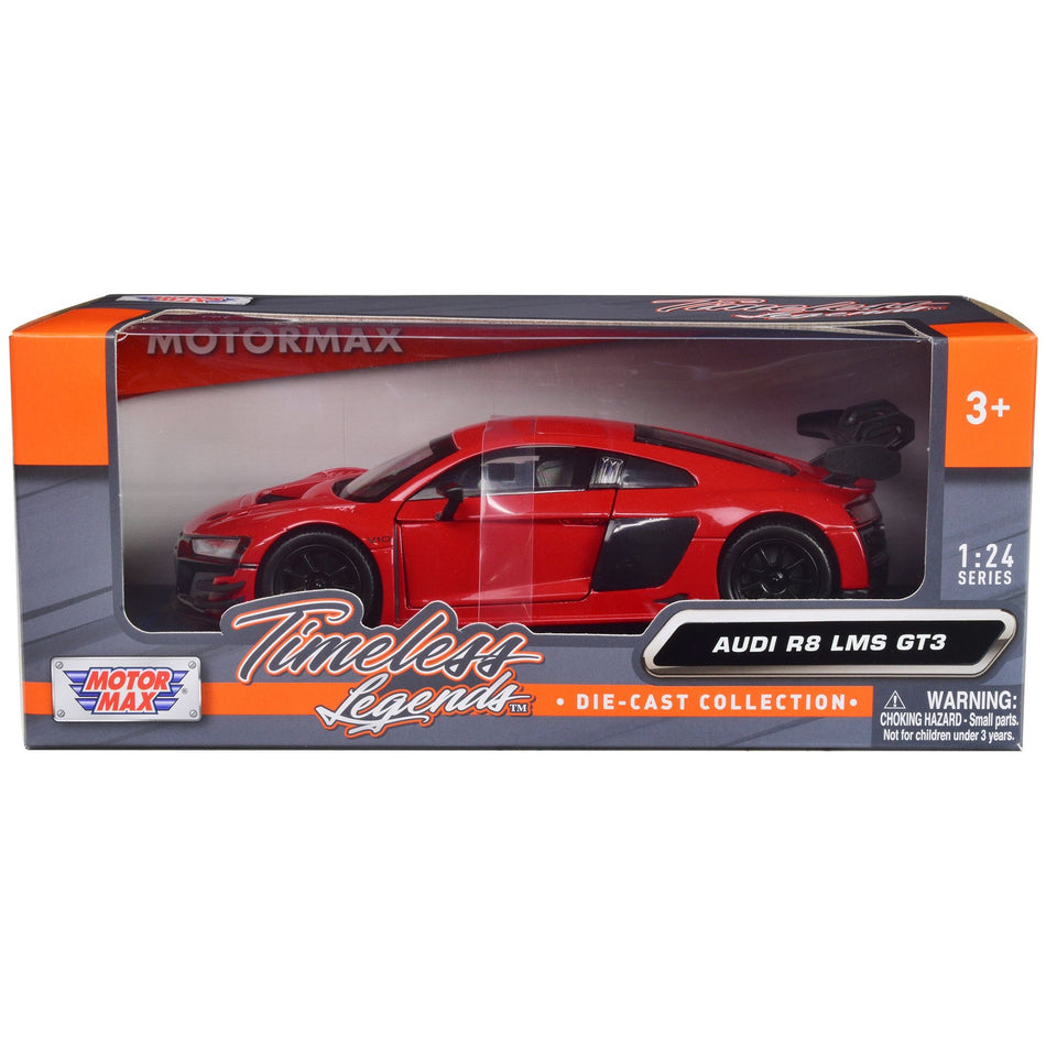 Audi R8 LMS GT3 Red "Timeless Legends" Series 1/24 Diecast Car Model by Motormax