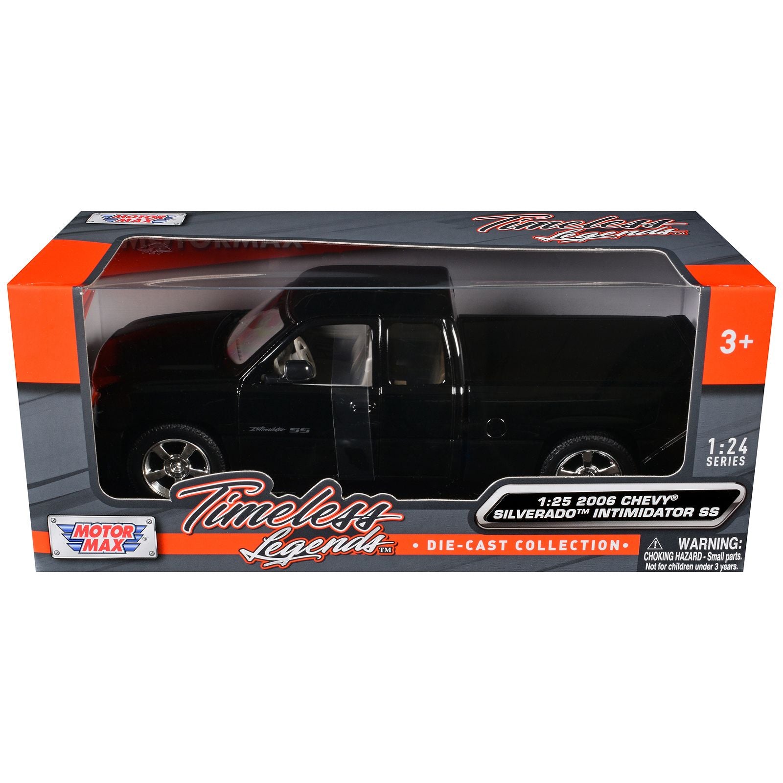 2006 Chevrolet Silverado Intimidator SS Pickup Truck Black "Timeless Legends" Series 1/25 Diecast Model Car by Motormax