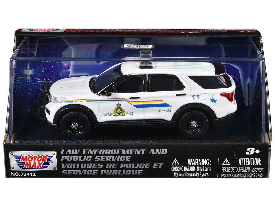 2022 Ford Police Interceptor Utility "RCMP (Royal Canadian Mounted Police)" White "Law Enforcement and Public Service" Series 1/43 Diecast Model Car by Motormax