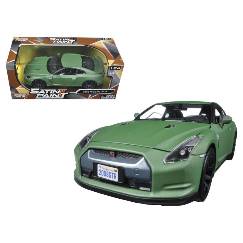 2008 Nissan GT-R R35 Matt Green 1/24 Diecast Model Car by Motormax