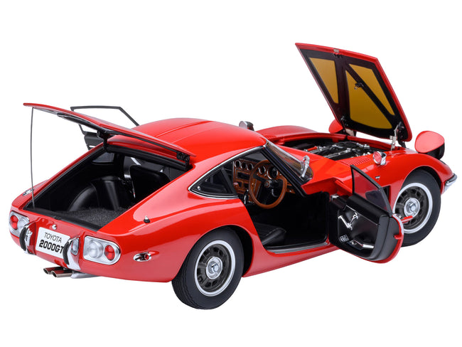1967 Toyota 2000GT RHD (Right Hand Drive) Red 1/18 Model Car by Autoart