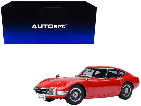 1967 Toyota 2000GT RHD (Right Hand Drive) Red 1/18 Model Car by Autoart
