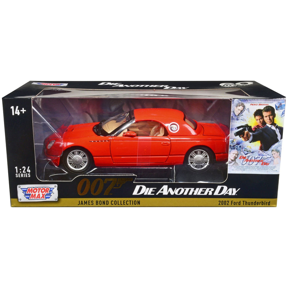 2002 Ford Thunderbird Orange James Bond 007 "Die Another Day" (2002) Movie "James Bond Collection" Series 1/24 Diecast Model Car by Motormax