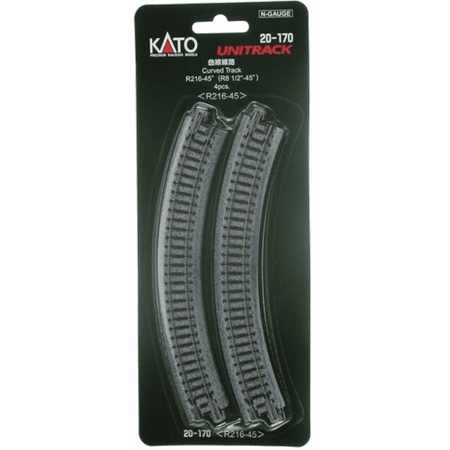 8" - 45 CURVE 4PC/PKG 20/CR - Kato - ModelCars.com