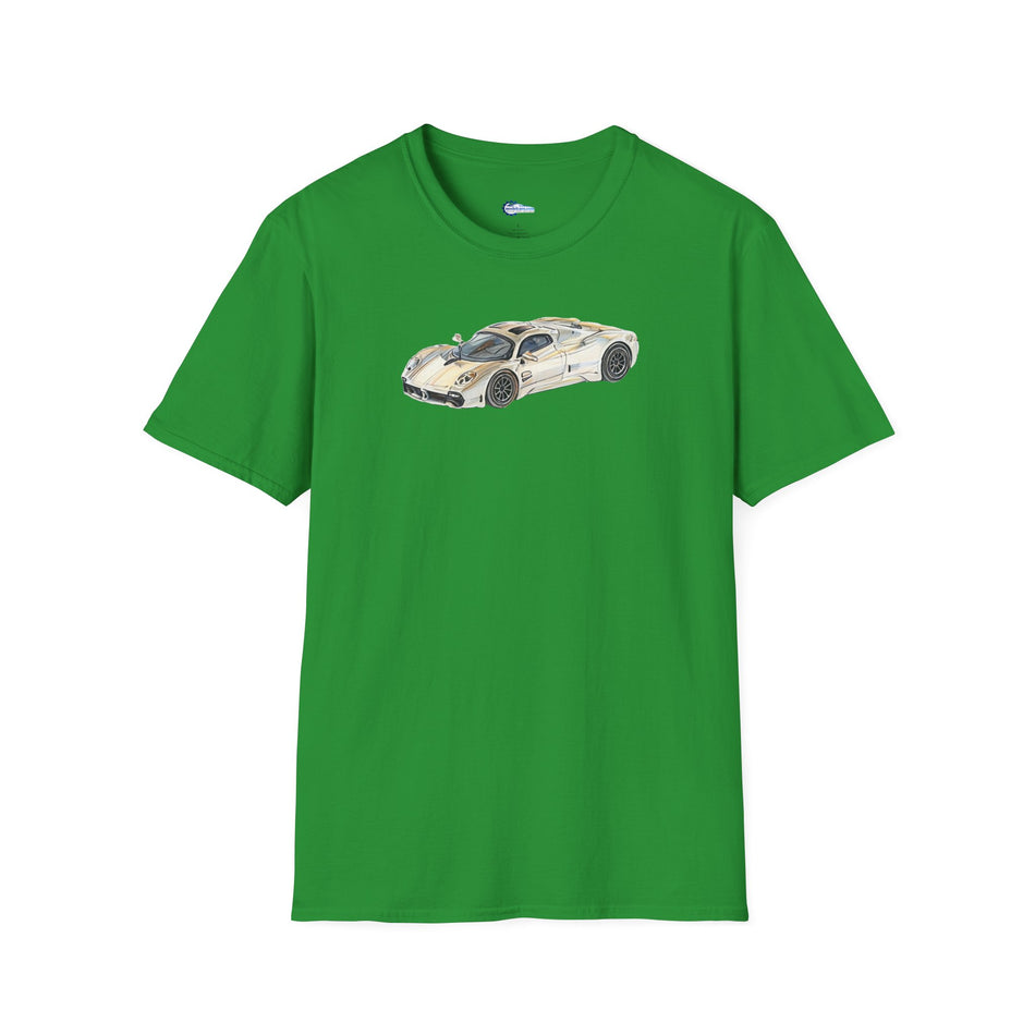 Vintage Sketch Art Pagani Utopia Inspired T-Shirt, Supercar Car Tee, Classic