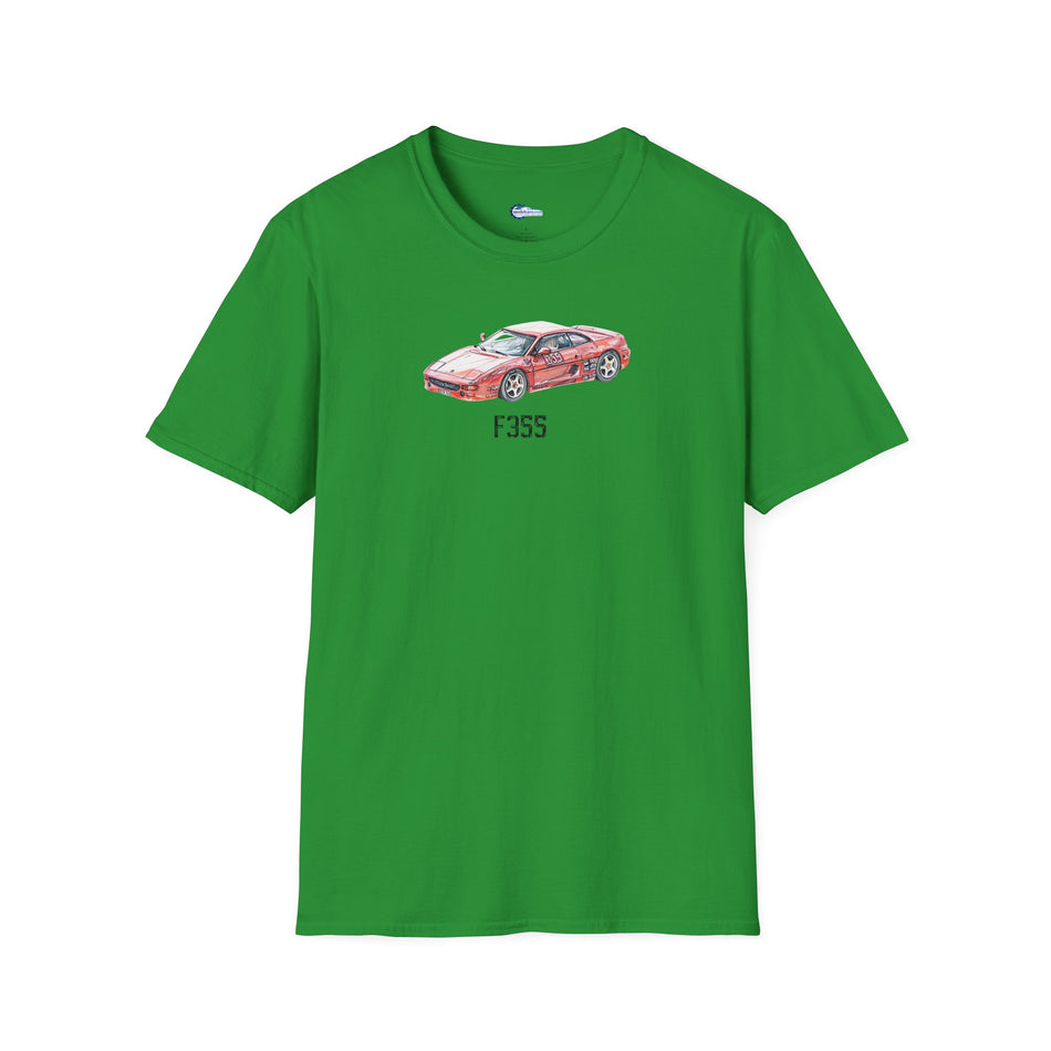 Ferrari F355 Supercar Sketch-Art Motorsport T-Shirt
