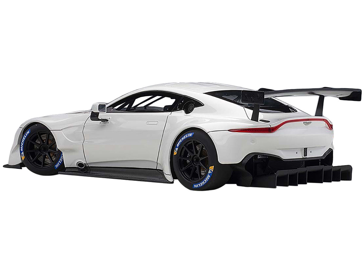 2018 Aston Martin Vantage GTE Le Mans PRO White with Carbon Accents 1/18 Model Car by Autoart - view 3