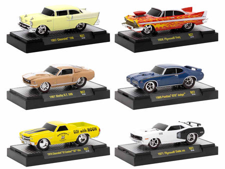 "Ground Pounders" 6 Cars Set Release 27 IN DISPLAY CASES Limited Edition 1/64 Diecast Model Cars by M2 Machines