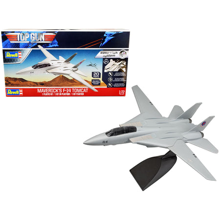 Level 2 Easy-Click Model Kit Maverick's F-14 Tomcat Jet "Top Gun" (1986) Movie 1/72 Scale Model by Revell