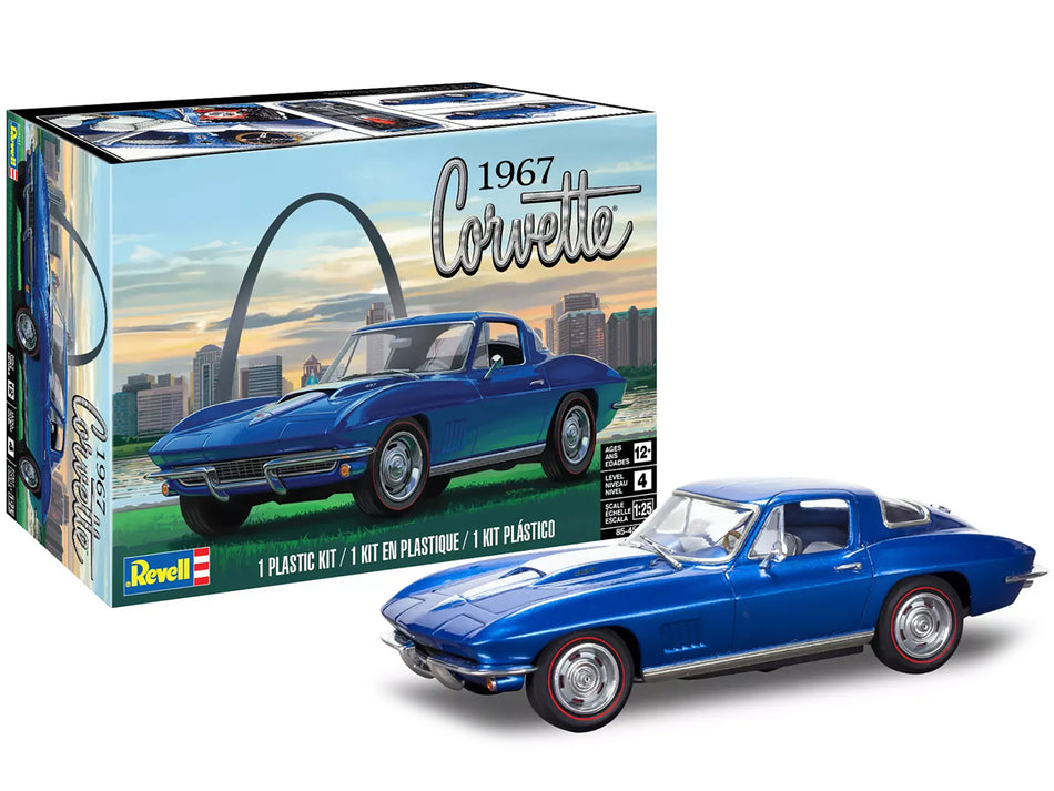 Level 4 Model Kit 1967 Chevrolet Corvette Sport Coupe 1/25 Scale Model by Revell