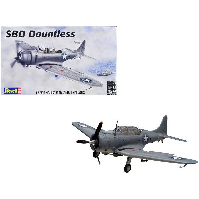 Level 4 Model Kit Douglas SBD Dauntless Bomber Aircraft 1/48 Scale Model by Revell