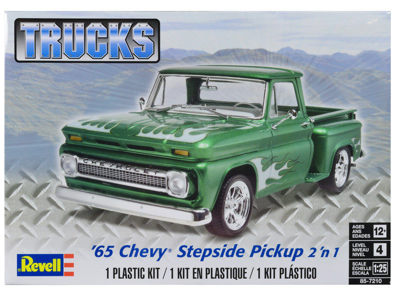 Level 4 Model Kit 1965 Chevrolet Stepside Pickup Truck 2-in-1 Kit 1/25 Scale Model by Revell