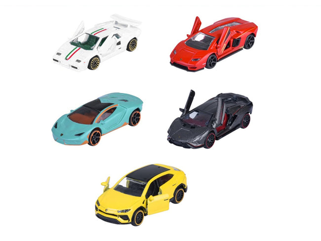"Lamborghini" (2026) 5 Piece Set 1/64 Diecast Model Cars by Majorette